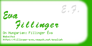 eva fillinger business card